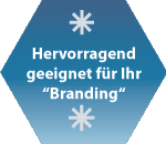 Hervorragend geeignet für Ihr 'Branding'